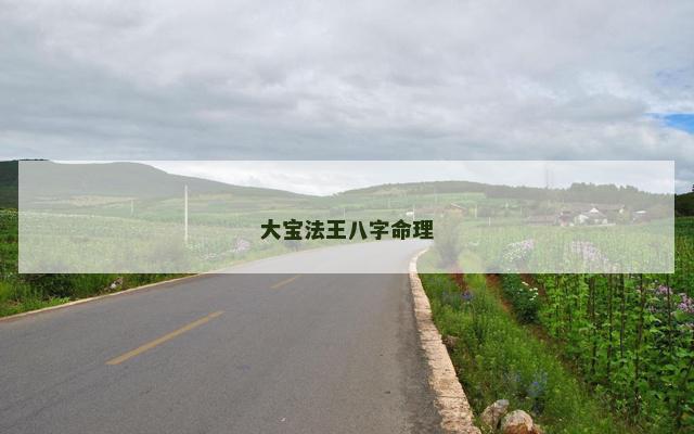 大宝法王八字命理