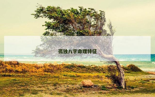孤独八字命理特征