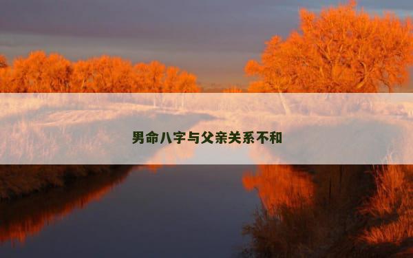 男命八字与父亲关系不和