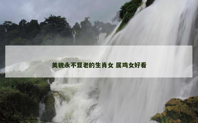 美貌永不显老的生肖女 属鸡女好看