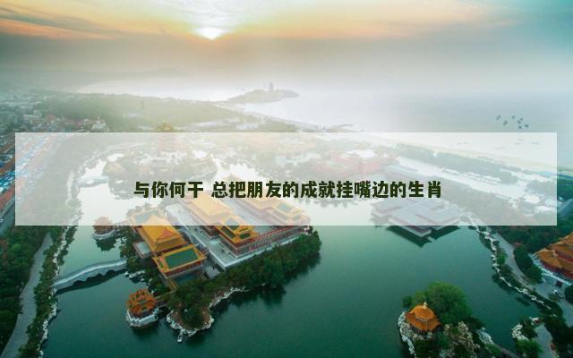 与你何干 总把朋友的成就挂嘴边的生肖
