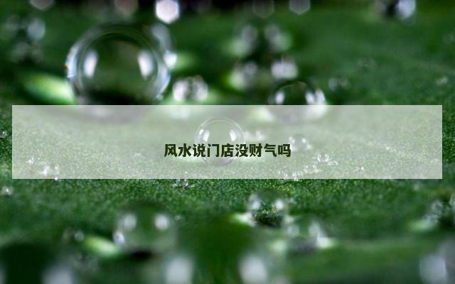 风水说门店没财气吗 风水说门店没财气吗