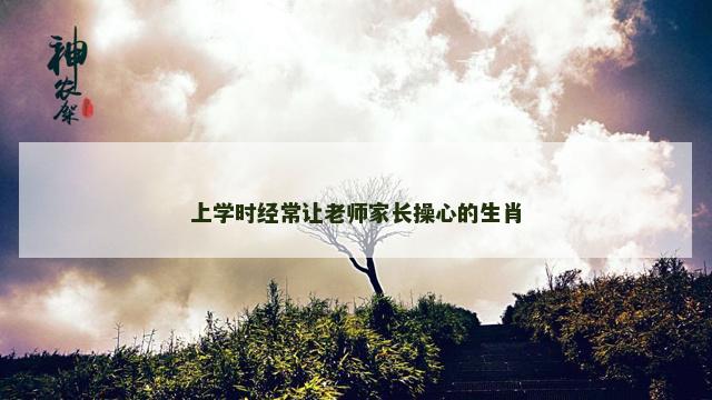 上学时经常让老师家长操心的生肖