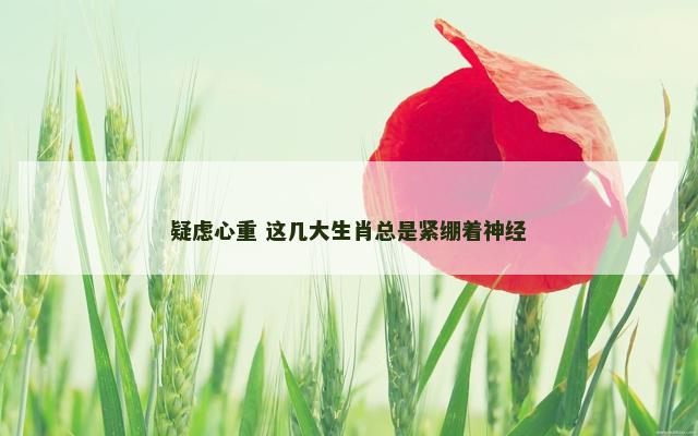 疑虑心重 这几大生肖总是紧绷着神经
