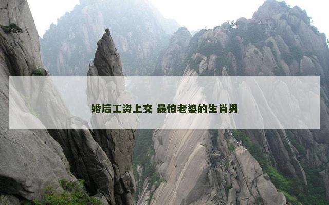 婚后工资上交 最怕老婆的生肖男
