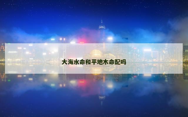 大海水命和平地木命配吗