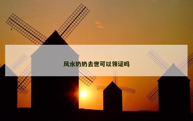 风水奶奶去世可以领证吗