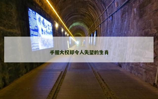 手握大权却令人失望的生肖