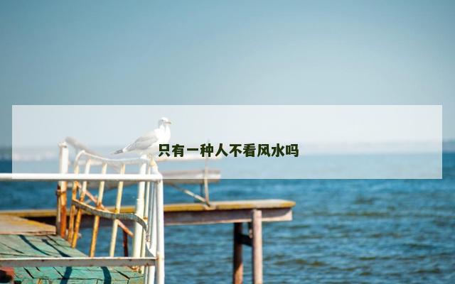 只有一种人不看风水吗 只有一种人不看风水吗