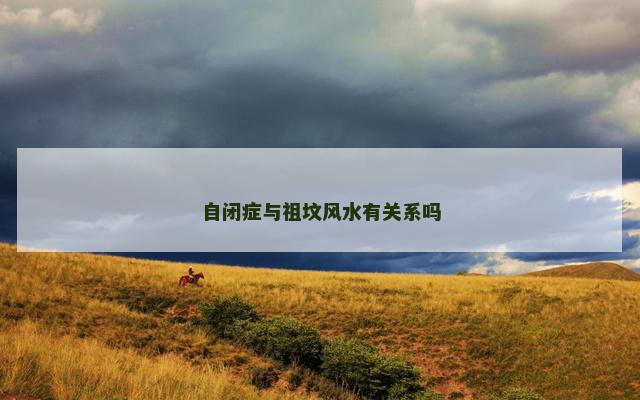 自闭症与祖坟风水有关系吗