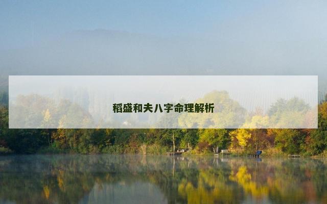 稻盛和夫八字命理解析