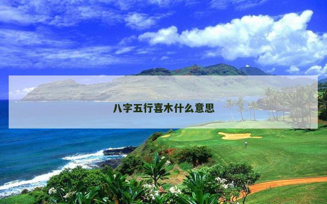 八字五行喜木什么意思