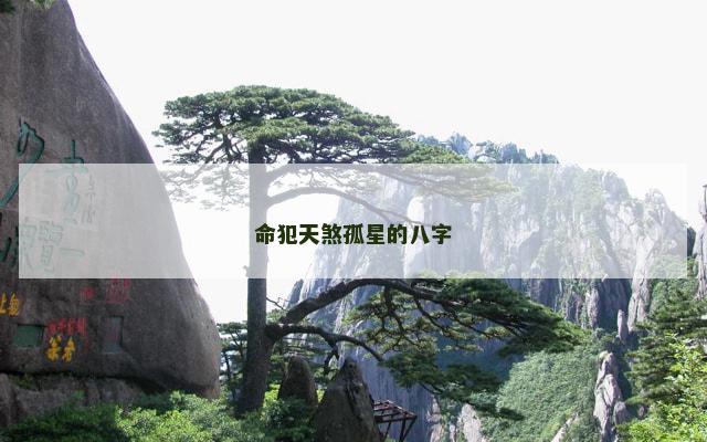 命犯天煞孤星的八字