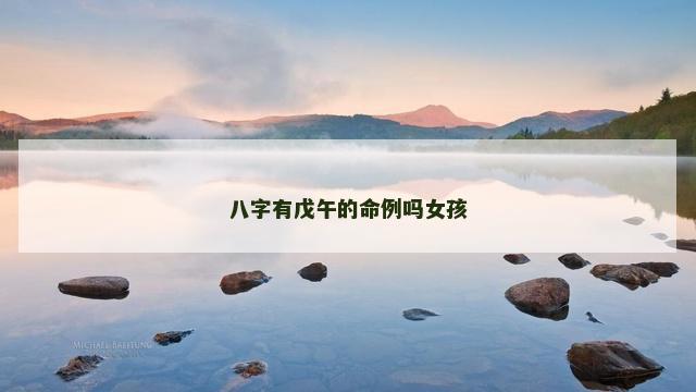 八字有戊午的命例吗女孩