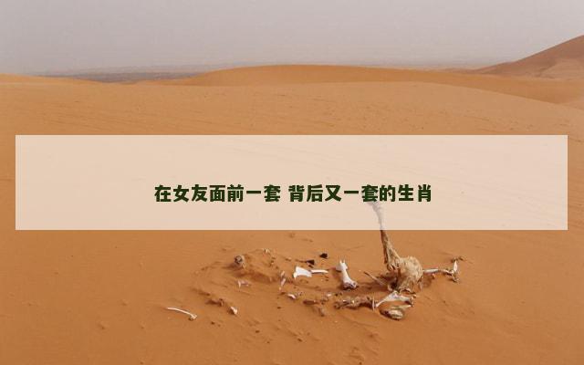 在女友面前一套 背后又一套的生肖