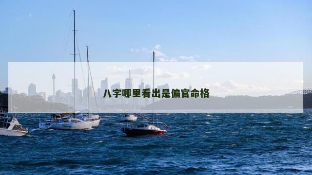 八字哪里看出是偏官命格