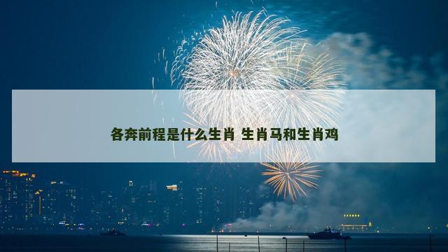 各奔前程是什么生肖 生肖马和生肖鸡