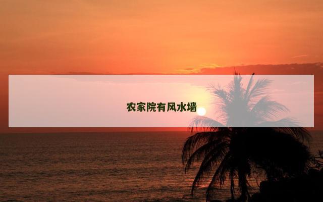 农家院有风水墙